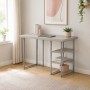 Стол письменный Кевин Ferrum-decor 75x140x70 Серый металл ДСП Кашемир 32 мм (FRD-108152)