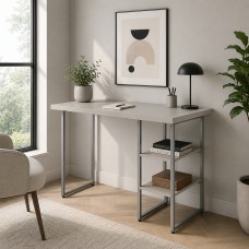 Стіл письмовий Кевин Ferrum-decor 75x140x70 Сірий метал ДСП Кашемір 32 мм (FRD-108152)