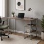 Стол письменный Кевин Ferrum-decor 75x100x70 Серый металл ДСП Дуб Кремона Канолло 32 мм (FRD-108032)