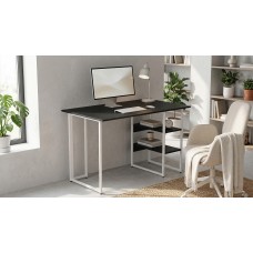 Стіл письмовий Кевин Ferrum-decor 75x100x60 Білий метал ДСП Каштан Арвадонна 16 мм (FRD-108082)