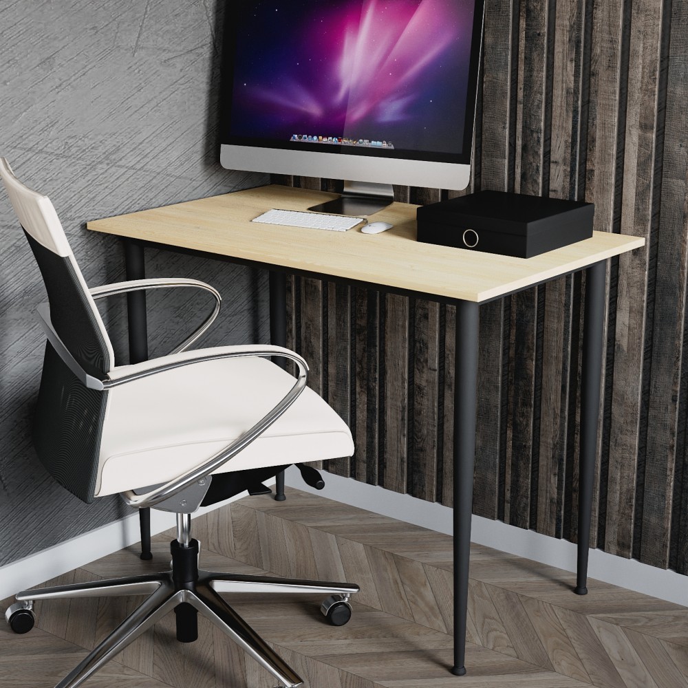 Стол универсальный Prime Ferrum-decor 750x1400x700 Черный металл ДСП Дуб Кремона Торро 16 мм (FRD-107682)