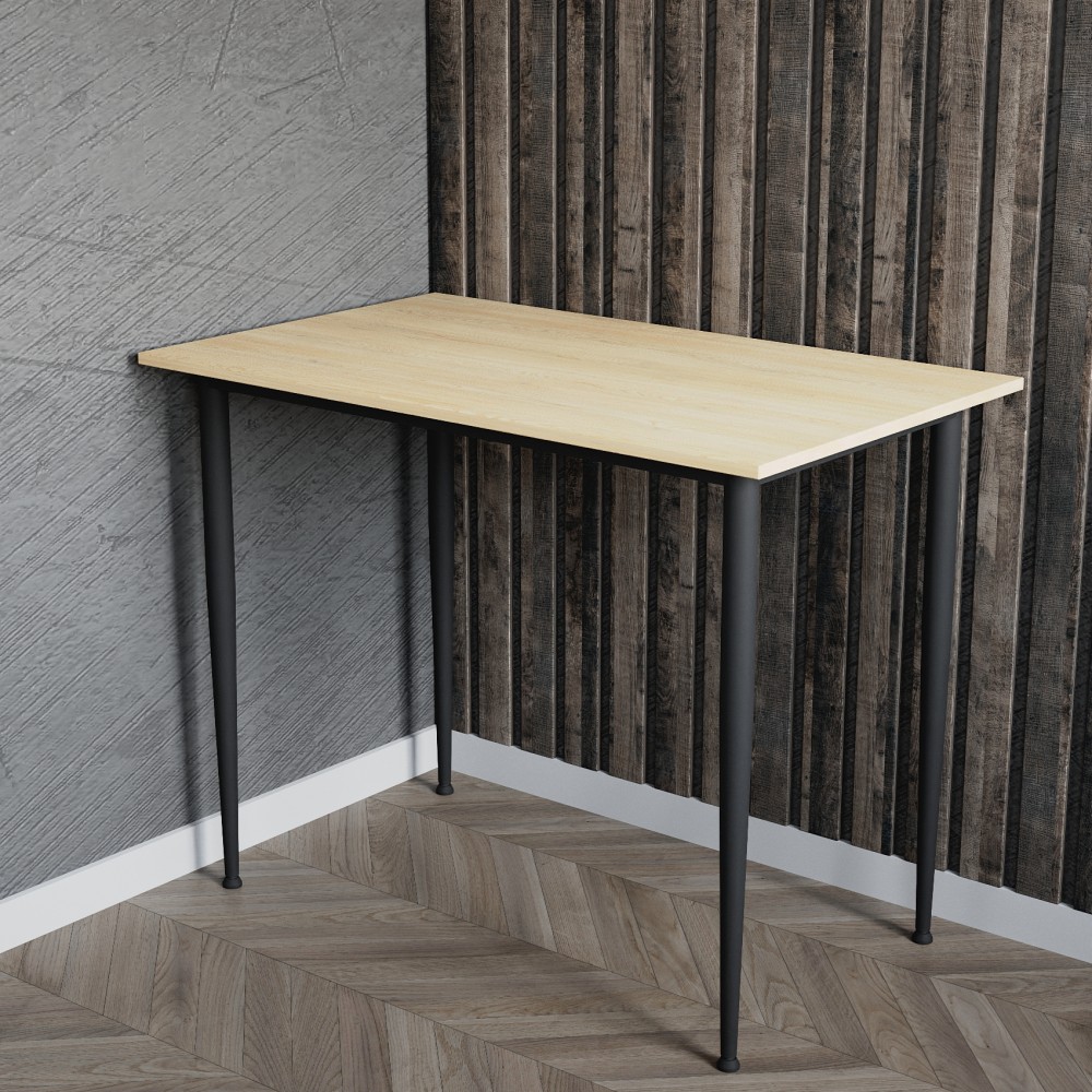 Стол универсальный Prime Ferrum-decor 750x1400x700 Черный металл ДСП Дуб Кремона Торро 16 мм (FRD-107682)