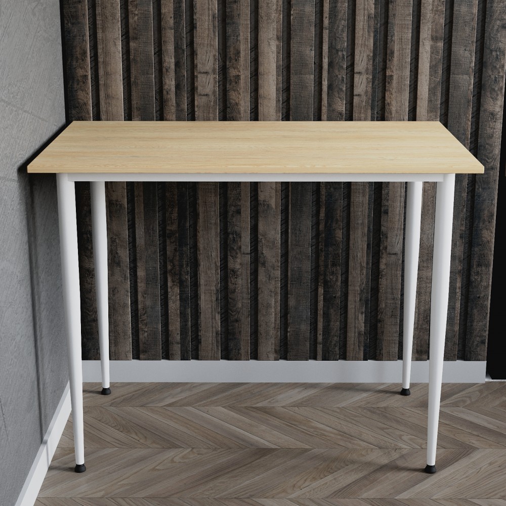 Стол универсальный Prime Ferrum-decor 750x1400x600 Белый металл ДСП Дуб Кремона Торро 16 мм (FRD-107712)