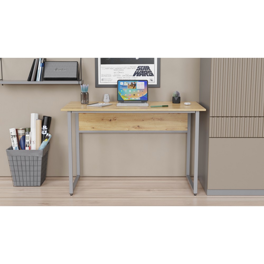 Компьютерный стол Ferrum-decor Коди 75x140x70 серый ДСП Дуб Артизан 32мм (FRD-107202)