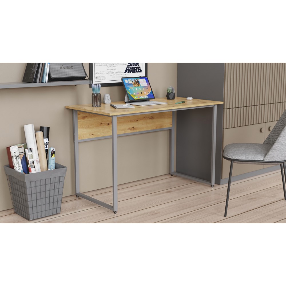 Компьютерный стол Ferrum-decor Коди 75x140x70 серый ДСП Дуб Артизан 32мм (FRD-107202)