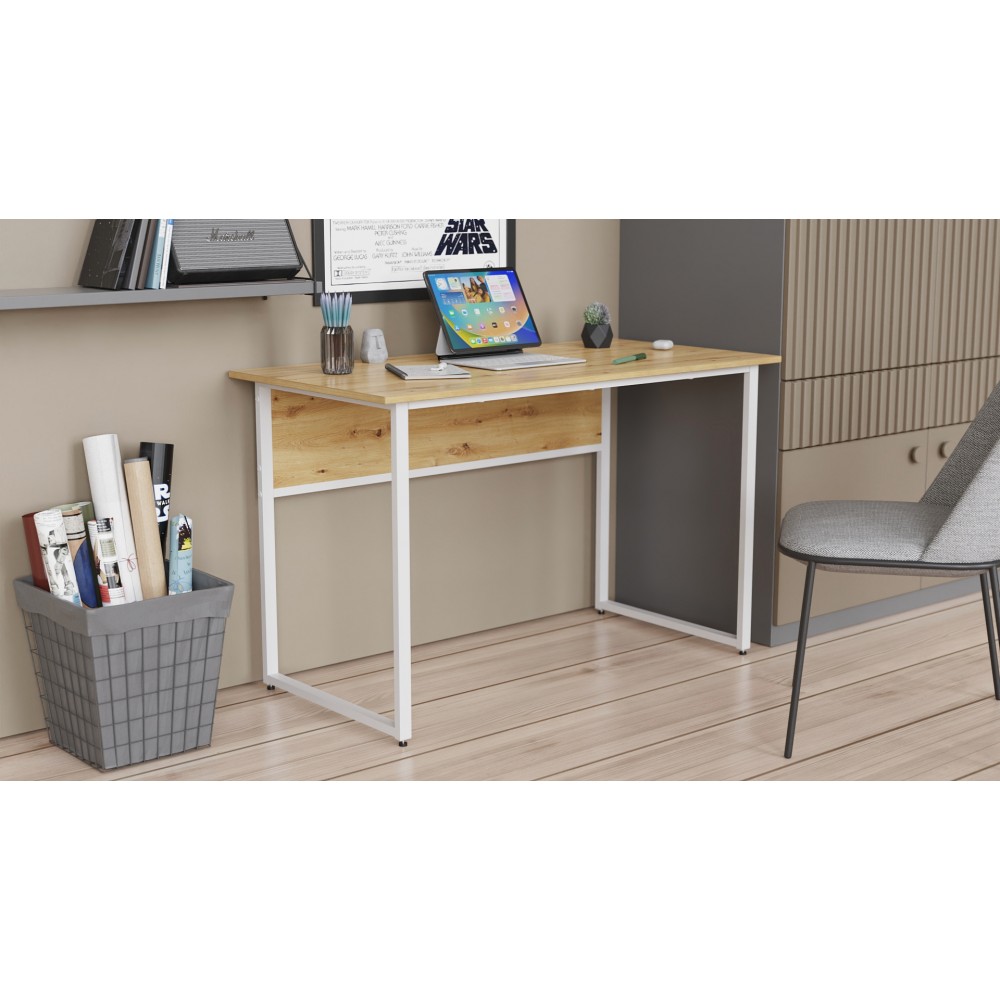 Компьютерный стол Ferrum-decor Коди 75x120x60 белый ДСП Дуб Артизан 32мм (FRD-107182)