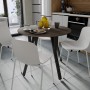 Круглий стіл MARSI 4 870-4 ніжки конусні Ferrum-decor 750x870x870 Чорний метал Дуб Кремона Канолло 16 мм (FRD-107522)