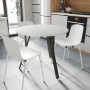 Круглий стіл MARSI 3 870-3 Ferrum-decor 750x870x870 Чорний метал ДСП Білий 16 мм (FRD-107422)