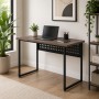 Стол письменный Майк Ferrum-decor 75x140x70 Черный металл ДСП Дуб Кремона Канолло 32 мм (FRD-108222)