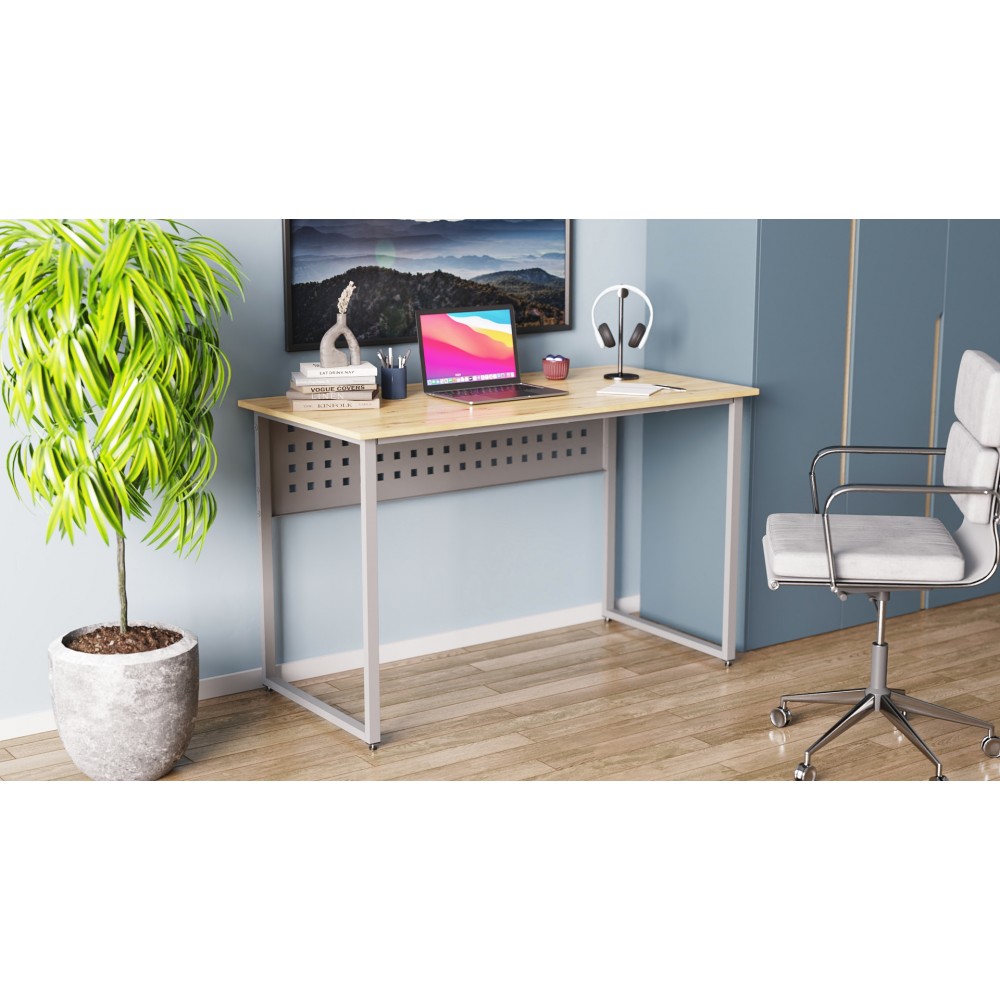 Компьютерный стол Ferrum-decor Майк 75x120x60 серый ДСП Дуб Артизан 32мм (FRD-107112)