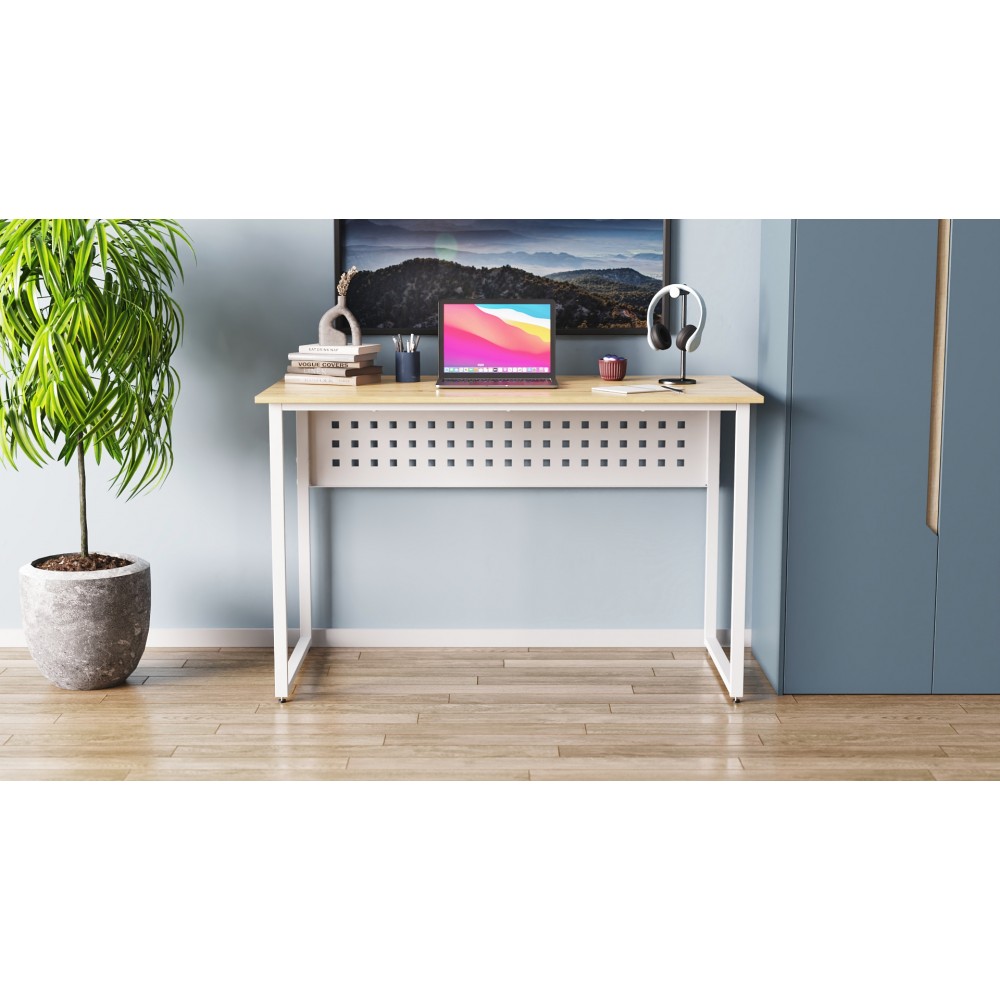 Компьютерный стол Ferrum-decor Майк 75x140x60 белый ДСП Дуб Артизан 32мм (FRD-107122)