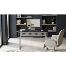Стіл письмовий Майк Ferrum-decor 75x100x60 Білий метал ДСП Каштан Арвадонна 16 мм (FRD-108262)