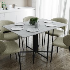 Розкладний стіл-трансформер книжка Моріс 3 Ferrum-decor 75x130x90 Чорний метал ДСП Бетон 16 мм (FRD-107412)