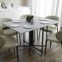Розкладний стіл-трансформер книжка Моріс 3 Ferrum-decor 75x130x90 Чорний метал ДСП Бетон 16 мм (FRD-107412)