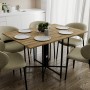 Розкладний стіл-трансформер книжка Моріс 3 Ferrum-decor 75x130x90 Чорний метал ДСП Дуб Эвок Прибережний 16 мм (FRD-107502)