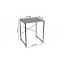 Стеллаж полка Бафрум 401 Ferrum-decor для стиральной машины 90x70,5x60,5 Черный металл ДСП Бетон 16 мм (FRD-107352)