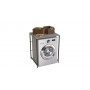 Стеллаж полка Бафрум 401 Ferrum-decor для стиральной машины 90x70,5x60,5 Черный металл ДСП Бетон 16 мм (FRD-107352)