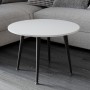 Журнальний круглий стіл OPTIMA 2 ніжки конусні Ferrum-decor 450x670x670 Чорний метал ДСП Білий 16 мм (FRD-107472)