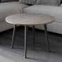 Журнальний круглий стіл OPTIMA 2 ніжки конусні Ferrum-decor 450x670x670 Чорний метал ДСП Дуб Кремона Канолло 16 мм (FRD-107542)