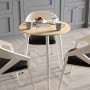 Круглий стіл OPTIMA 3 ніжки конусні Ferrum-decor 750x670x670 Білий метал ДСП Дуб Кремона Торро 16 мм (FRD-107562)