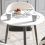 Круглий стіл OPTIMA 3 ніжки конусні Ferrum-decor 750x670x670 Чорний метал ДСП Білий 16 мм (FRD-107442)