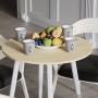 Круглий стіл OPTIMA 4 ніжки конусні Ferrum-decor 750x670x670 Білий метал ДСП Дуб Кремона Торро 16 мм (FRD-107572)