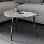 Стол журнальный круглый OPTIMA 1 ноги на конус Ferrum-decor 450x670x670 Черный металл Дуб Кремона Канолло 16 мм (FRD-107532)