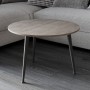 Стол журнальный круглый OPTIMA 1 ноги на конус Ferrum-decor 450x670x670 Черный металл Дуб Кремона Канолло 16 мм (FRD-107532)