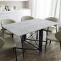 Стол обеденный трансформер книжка Орион Pro Ferrum-decor 75x152x90 Черный металл ДСП Бетон 16 мм (FRD-107402)
