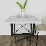 Стол обеденный трансформер книжка Орион Pro Ferrum-decor 75x152x90 Черный металл ДСП Бетон 16 мм (FRD-107402)