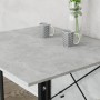 Стол обеденный трансформер книжка Орион Pro Ferrum-decor 75x152x90 Черный металл ДСП Бетон 16 мм (FRD-107402)