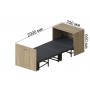 Ліжко трансформер тумба ASCET 2 Ferrum-decor 650x2000x700 Чорний метал ДСП Дуб Сонома 16 мм (FRD-107332)