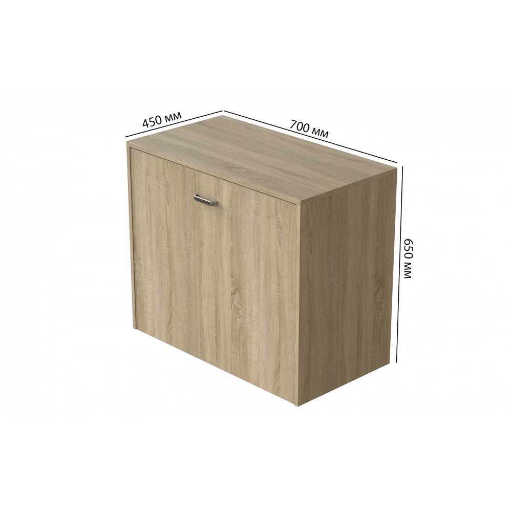 Ліжко трансформер тумба ASCET 2 Ferrum-decor 650x2000x700 Чорний метал ДСП Дуб Сонома 16 мм (FRD-107332)