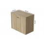 Ліжко трансформер тумба ASCET 2 Ferrum-decor 650x2000x700 Чорний метал ДСП Дуб Сонома 16 мм (FRD-107332)