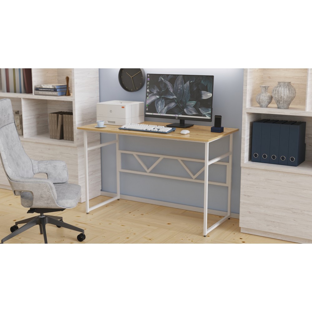 Компьютерный стол Ferrum-decor Раян 75x100x60 белый ДСП Дуб Артизан 32мм (FRD-107062)