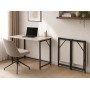 Стол трансформер раскладной Слай Ferrum-decor 75x100x60 Черный металл ДСП Кашемир 16 мм (FRD-107822)