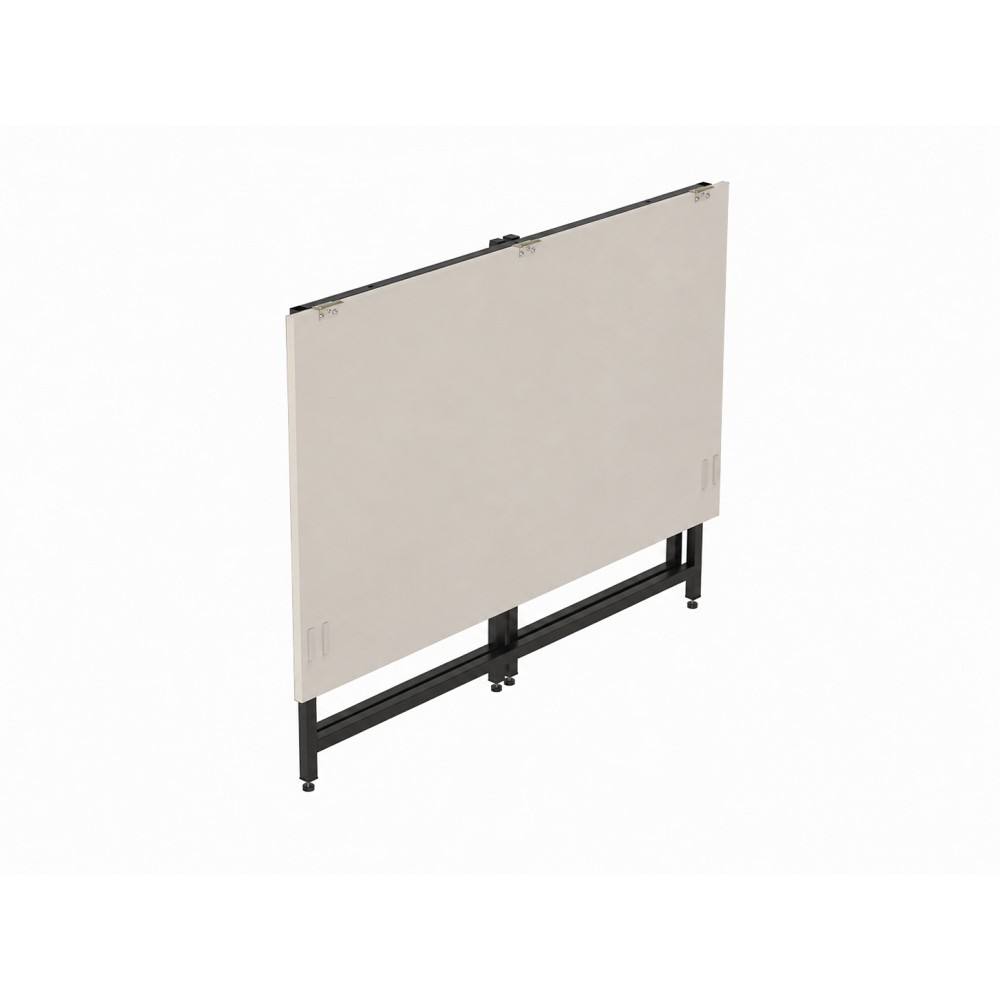 Стол трансформер раскладной Слай Ferrum-decor 75x100x60 Черный металл ДСП Кашемир 16 мм (FRD-107822)