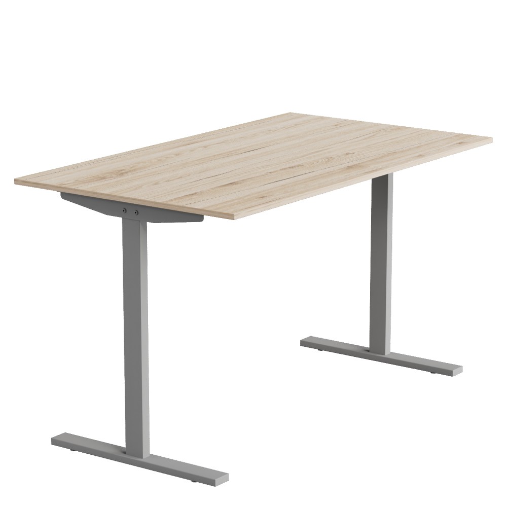 Стол письменный Space Ferrum-decor 750x1400x600 Серый металл ДСП Дуб Сан-Марино 16 мм (FRD-107962)