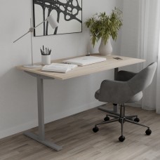 Стіл письмовий Space Ferrum-decor 750x1400x700 Сірий метал ДСП Дуб Сан-Марино 16 мм (FRD-107992)