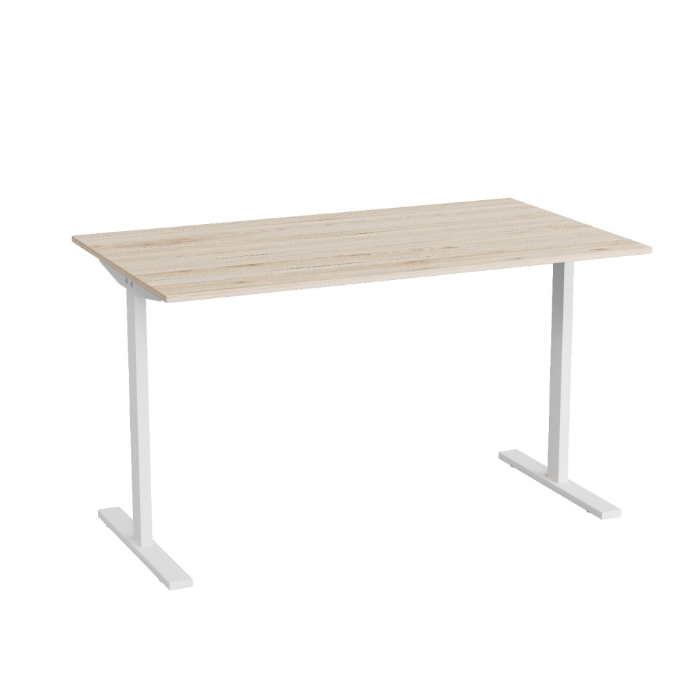 Стол письменный Space Ferrum-decor 750x1400x700 Белый металл ДСП Дуб Сан-Марино 16 мм (FRD-108002)