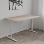 Стол письменный Space Ferrum-decor 750x1400x700 Белый металл ДСП Дуб Сан-Марино 16 мм (FRD-108002)