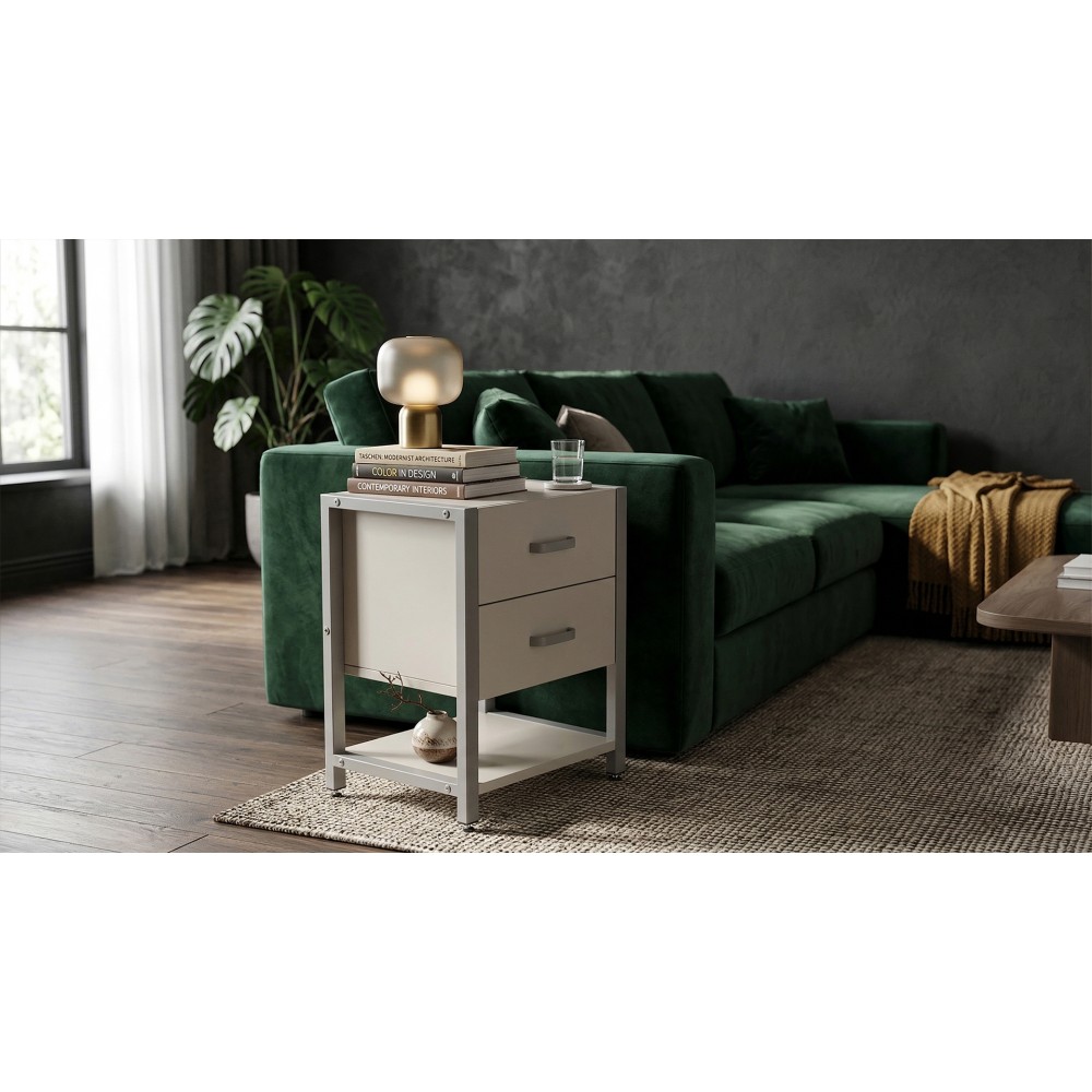 Тумба універсальна Ferrum-decor Вів'єн 2/1 50x41x40 сірий ДСП Кашемір 16 мм (FRD-107802)