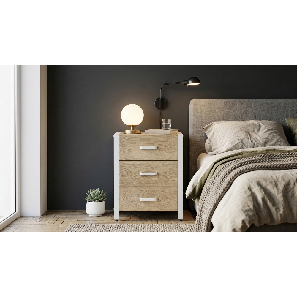 Тумба универсальная Ferrum-decor Вивьен 3 50x41x40 белый ДСП Дуб Кремона Торро 16мм (FRD-107752)