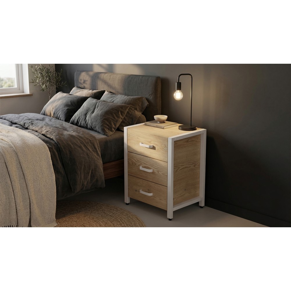 Тумба универсальная Ferrum-decor Вивьен 3 50x41x40 белый ДСП Дуб Кремона Торро 16мм (FRD-107752)