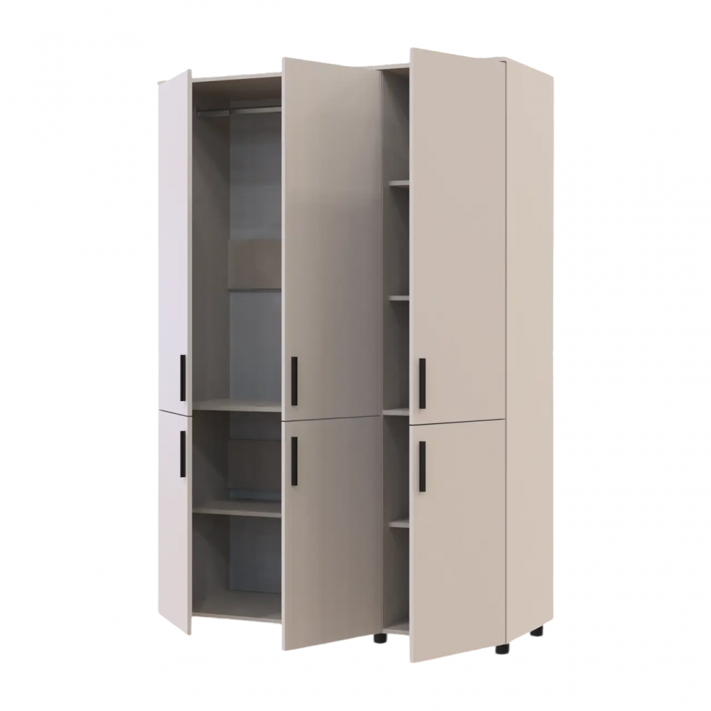 Шафа для одягу Doros Торн Кашемір 3 ДСП (штанга) 135х51.6х200 (DRS-012059)
