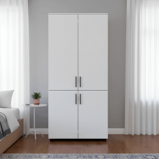 Шафа для одягу Doros Торн Білий 2 ДСП (штанга) 90х51.6х200 (DRS-012019)
