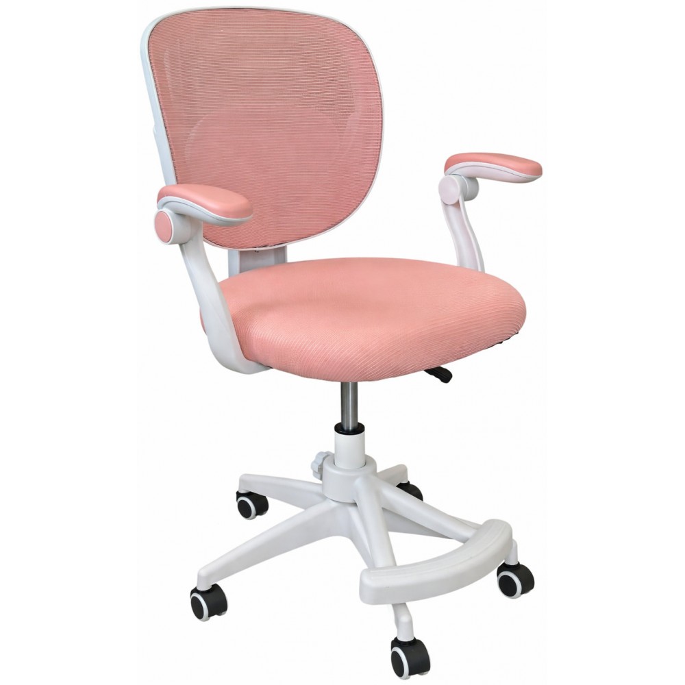 Кресло вращающееся детское с подставкой для ног PERFECT KIDS PINK Perfect Home Розовый (PFH-092118)