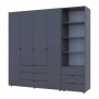 Шафа для одягу Doros Гелар Графіт 4ДСП з пеналом 215х49.5х203.4 (DRS-011928)