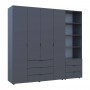 Шафа для одягу Doros Гелар Графіт 4ДСП з пеналом 215х49.5х203.4 (DRS-011928)