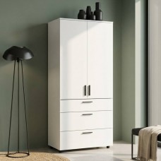 Шафа для одягу Doros Торн Білий 2 ДСП/3Ш (полиці) 90х51.6х200 (DRS-012020)